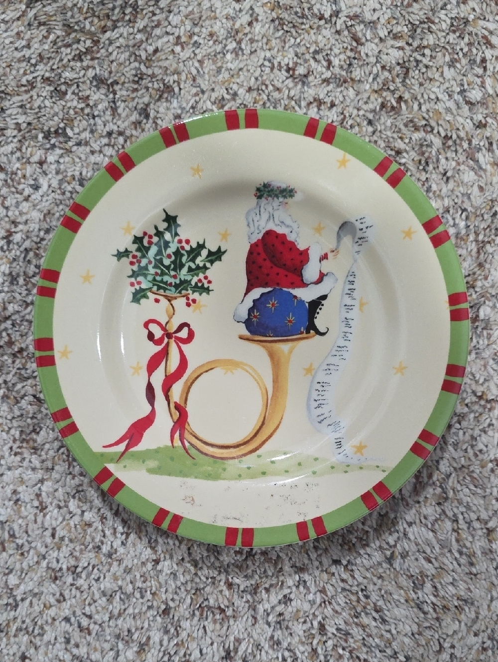 Gracey Knight Christmas Jubilee Bloomingdales Set of 3 Salad Plates Whimsical 8" - Picture 4 of 6